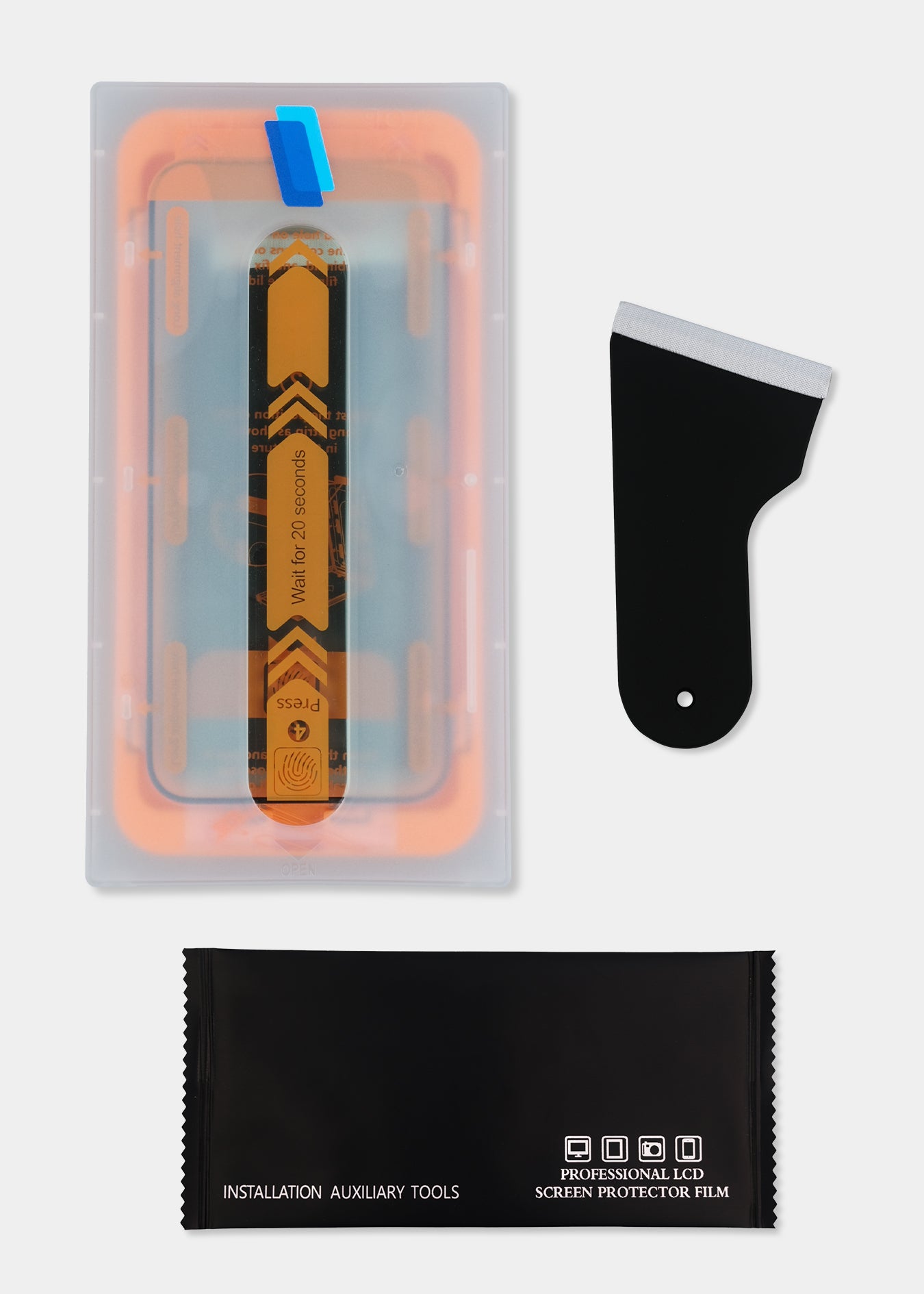 Anti blue light screen protector with applicator