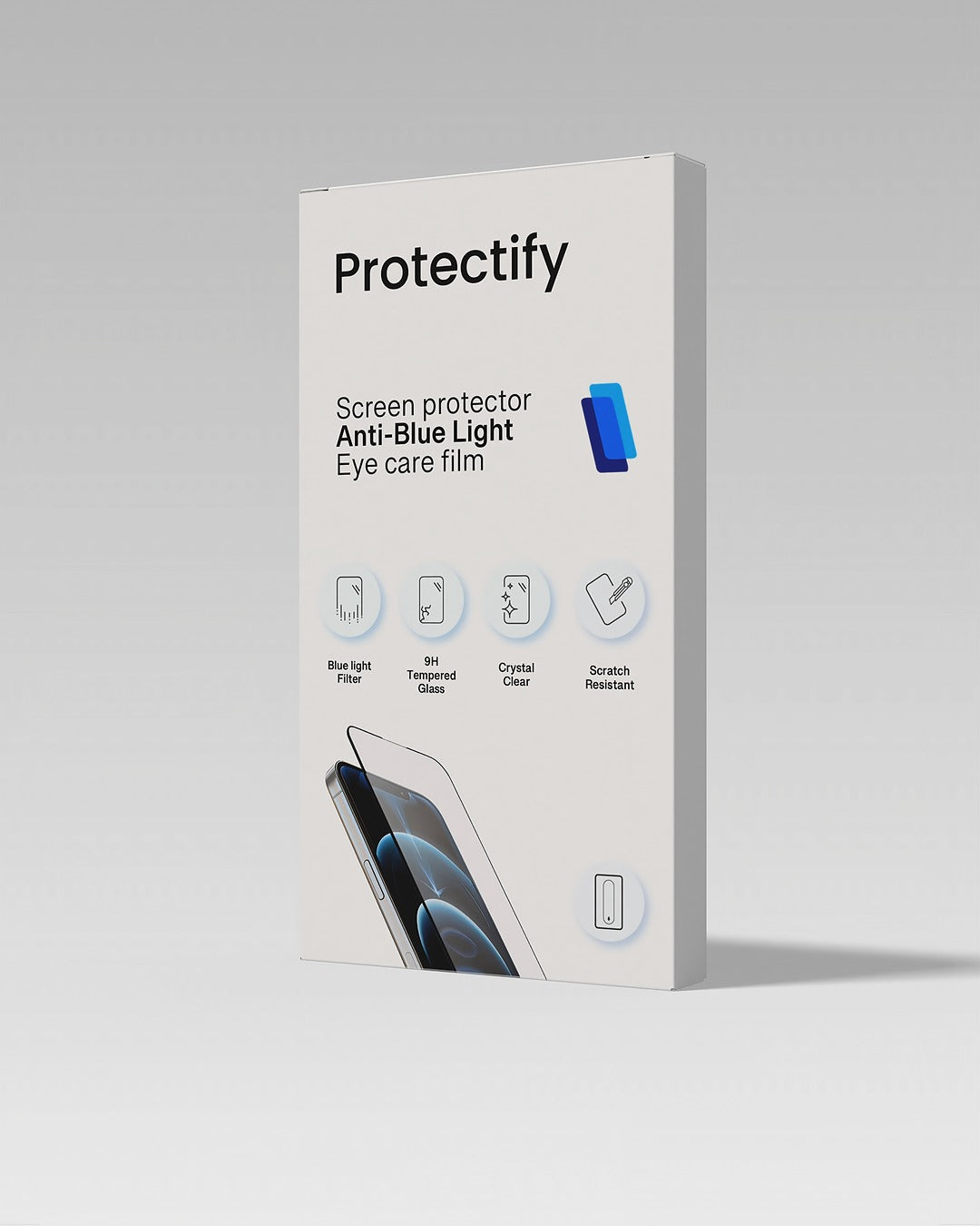 Anti blue light screen protector with applicator